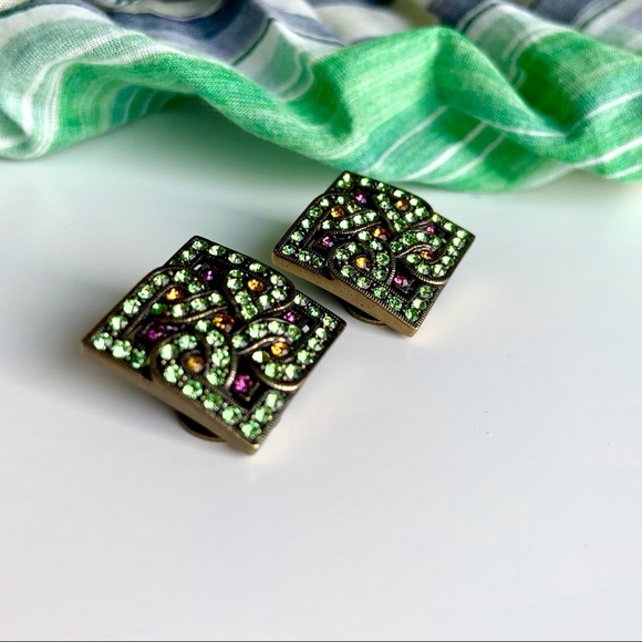 LaVintage retro sparkle clip earrings - Picture 6 of 6